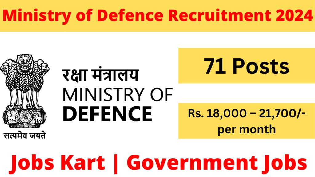 Ministry of Defence Recruitment 2024 - Jobs